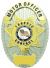 MOTOR OFFICER TRAFFIC CONTROL GOLD ON SILVER SHIELD BADGE