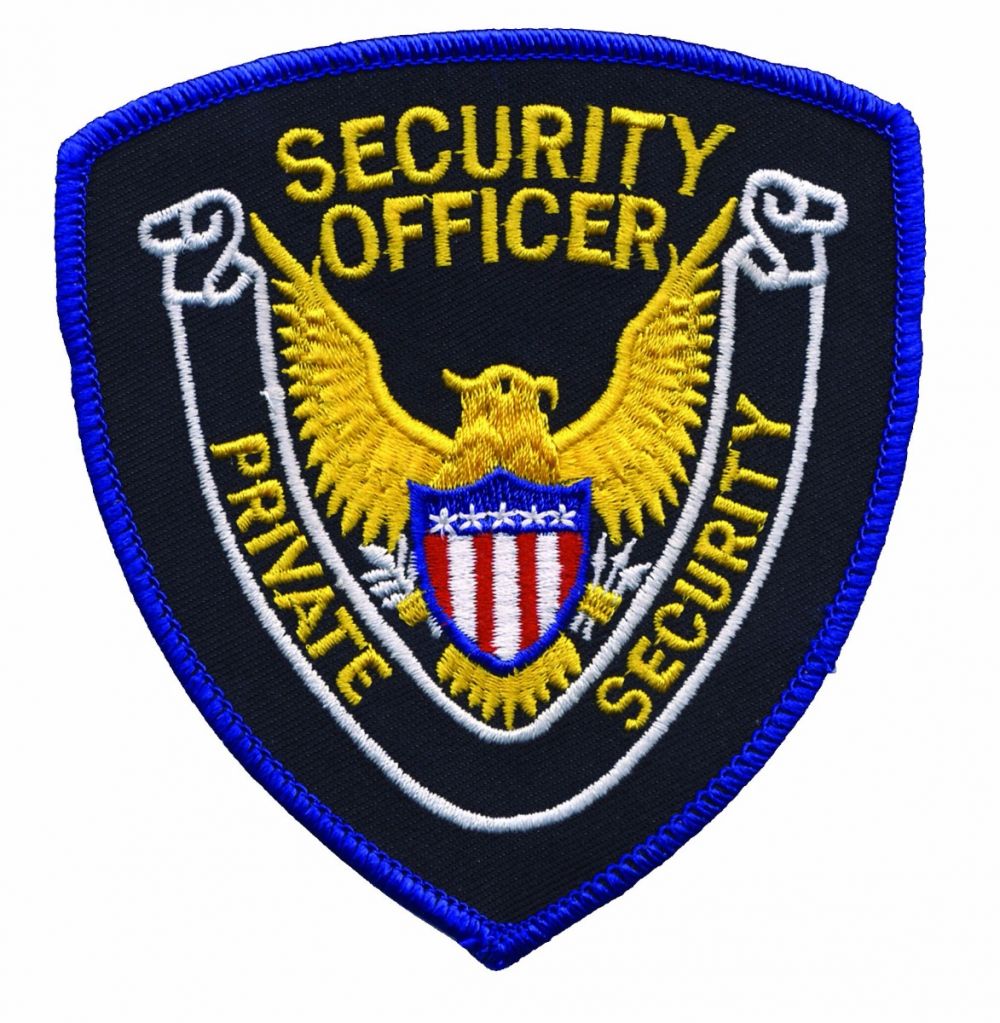 SEAWAY BANK & TRUST SECURITY SHOULDER PATCH: Security Officer Teardrop